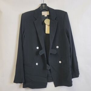 Nicole Miller Artelier Double Breasted Blazer with mother of pearl buttons